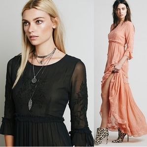 FINAL PRICE! Peach Free People Romance Dress